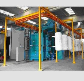 Cycle Chain Type Steel Shot Blasting Machine , Automatic Sandblasting Machine