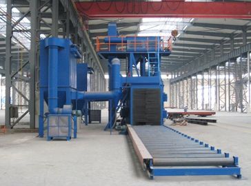Industrial Automatic Blasting Machine , Abrasive Blasting Equipment Roller Conveying Pass Through