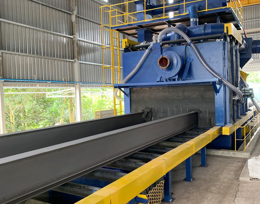 Rail Mounted Steel Pipe Surface Shot Blasting Machine H Beam